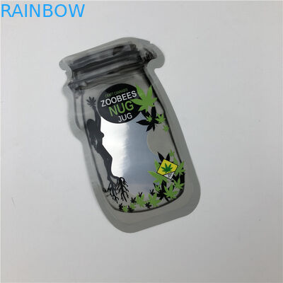 Van de de Zadencbd Bloem van Mason Jar Pouches For CBD Zakken van de het Blad Onregelmatige Verpakking van Gummies THC Indica met Ritssluiting