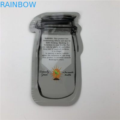 Van de de Zadencbd Bloem van Mason Jar Pouches For CBD Zakken van de het Blad Onregelmatige Verpakking van Gummies THC Indica met Ritssluiting