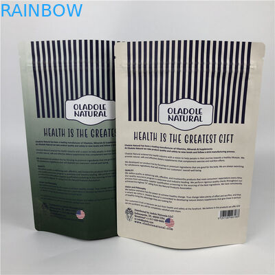 Het Document van de Zak Witte Kraftpapier van Chips Zip Lock Stand Up van de douanedruk Zakken