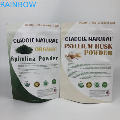 Het Document van de Zak Witte Kraftpapier van Chips Zip Lock Stand Up van de douanedruk Zakken