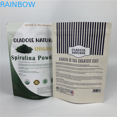 Het Document van de Zak Witte Kraftpapier van Chips Zip Lock Stand Up van de douanedruk Zakken