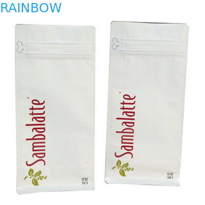 De ontgassende Zak van de de Bodemritssluiting van Klepmatte coffee pouch 110mic CMYK MOPP Vlakke