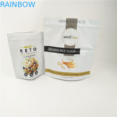 Berijpte Resealable Mylar Zak van CMYK CPP omhoog de Ritssluiting 120mic MOPP van Tribunedoypack