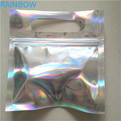 Kleverige de Rang Holografische Tribune van het Suikergoedvoedsel op Zakkencymk Digitale Druk met Gat