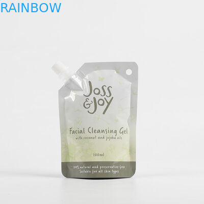 Op maat gemaakte folie Plastic Cosmetic Stand Up Spout Pouch Gezichtscrème Verpakking Opvulling zakken