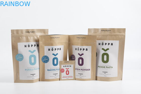 Douane de Biologisch afbreekbare PLA Kraftpapier Document Tribune van de Ritssluitingszak op Theevoedsel Verpakking