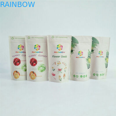 Douane de Biologisch afbreekbare PLA Kraftpapier Document Tribune van de Ritssluitingszak op Theevoedsel Verpakking