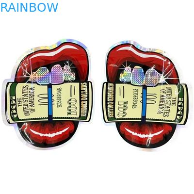 Van de de Plastic Zakkenbloem van Mylar Edibles van het geurbewijs van de de Zaden de Holografische Ronde Vorm Zakken 3.5G