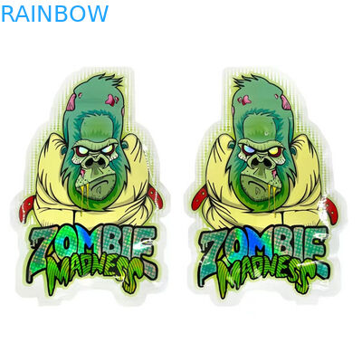 Van de de Plastic Zakkenbloem van Mylar Edibles van het geurbewijs van de de Zaden de Holografische Ronde Vorm Zakken 3.5G