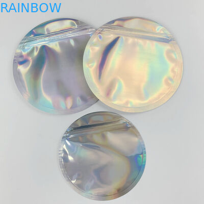 De holografische Mylar Gedrukte Verpakkende Zakken Cirkel Gevormde 3.5g van de Muntstukritssluiting