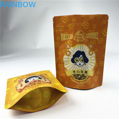 Gedrukt van de Popcornmylar van de Snack Eiwitbar van de Ritssluitingszakken Plastic het Voedselpakket 250g