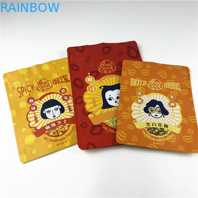 Gedrukt van de Popcornmylar van de Snack Eiwitbar van de Ritssluitingszakken Plastic het Voedselpakket 250g