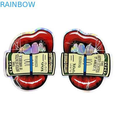 Van de de Ritssluitingszak van Mylar van de douane Onregelmatig Vorm Plastic de Geurbewijs 3.5g 7g