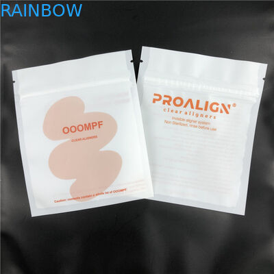 De Ritssluiting van Matt Black Braces Aligners Flat Mylar doet Duidelijk Front For Teeth Accessories in zakken