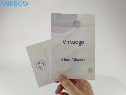 De tanden ontruimen Aligners de Zakkenmopp Kraftpapier Document van Mylar Verpakkende PE Één Transparante Kant