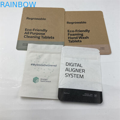 De tanden ontruimen Aligners de Zakkenmopp Kraftpapier Document van Mylar Verpakkende PE Één Transparante Kant