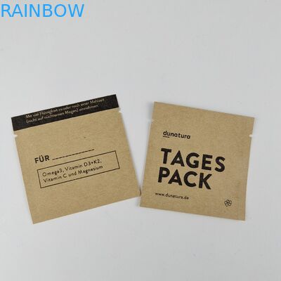 Douane die Biologisch afbreekbare Kraftpapier-Document Zakmopp 3 Kant Verzegelde Zakken drukken