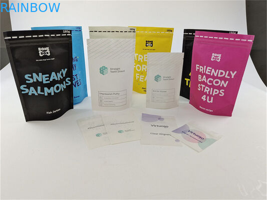 De opnieuw te gebruiken Kleurrijke Biokraftpapier-Document Douane Gedrukte Tribune van het ZakVoedsel voor huisdieren op Zak