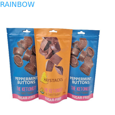 de Zakken van het Voedselmylar van 3.5g 7g 14g 28g pasten de Tribune van Cangy Gummies op Ritssluitingszakken aan