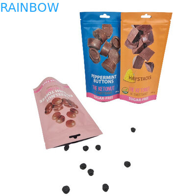 Gekleurde de Zaktribune van de Voedselverpakking op van de Aluminiumfoliemylar van de Voedselrang Gelamineerde de Ritssluitingszakken