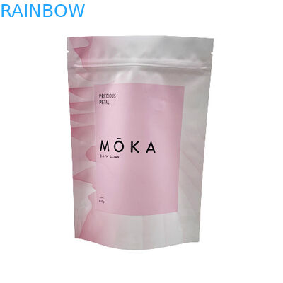 Aangepast logo bedrukt opstaand zakje met ritssluiting zeezout / vloeibare zeep / bodyscrubverpakking