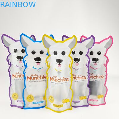 Op maat gemaakte gestanste Mylar-tassen 3,5 g holografische hologram Ziplock speciaal gevormde tas