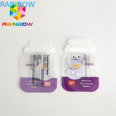 Op maat gemaakte gestanste Mylar-tassen 3,5 g holografische hologram Ziplock speciaal gevormde tas