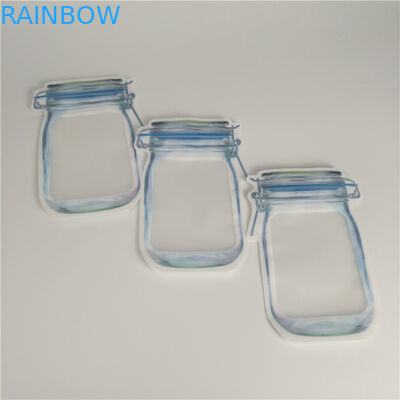 Aangepaste vorm gestanste Mylar-tas 3,5 g holografische geurbestendige tas met ritssluiting