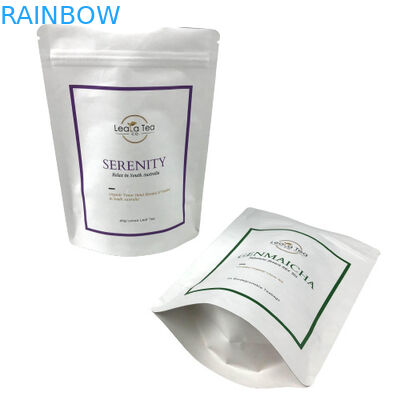 De Aluminiumfoliezakken van het geurbewijs voor het Witte Embleem van de de Theedouane van Koffiebonen