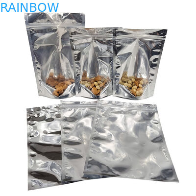 CMYK-Aluminiumfolie die het Duidelijke Venster Resealable Front Silver Back Stand Up verpakken van Mylar Doypac