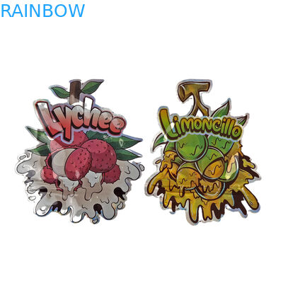 3.5g 7g 14g 28g Custom Design Onregelmatige Child Proof Die Cut Snack Shaped Plastic Packaging