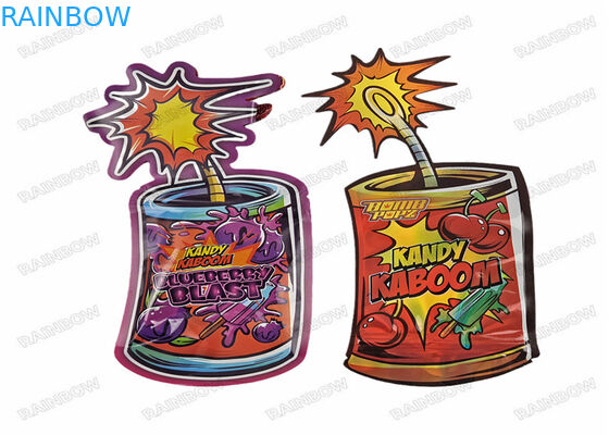 De speciale Gevormde Zachte Aanrakingsvoedsel verpakkings3.5g Mylar Matrijs sneed Onregelmatige Zakken met Geurbewijs