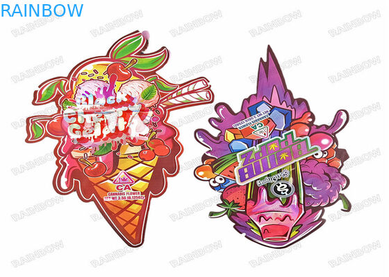 De speciale Gevormde Zachte Aanrakingsvoedsel verpakkings3.5g Mylar Matrijs sneed Onregelmatige Zakken met Geurbewijs