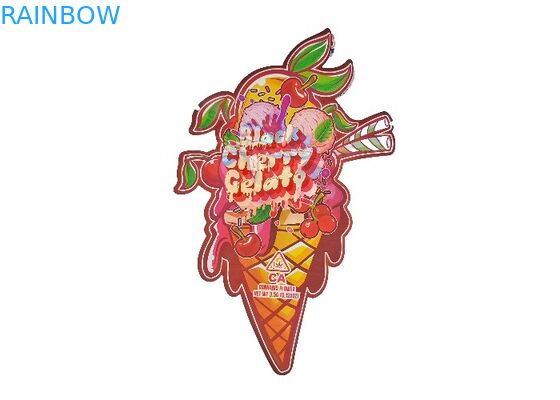 De plastic Kindveilige 3.5g-Matrijs van de Ritssluitingszakken van Hologrammylar sneed Onregelmatige Gevormd Speciaal