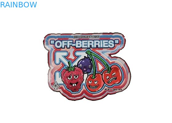 De plastic Kindveilige 3.5g-Matrijs van de Ritssluitingszakken van Hologrammylar sneed Onregelmatige Gevormd Speciaal