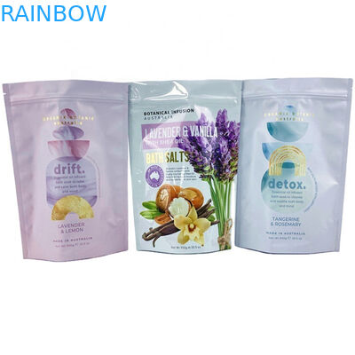 Digitaal drukken op maat Privélabel Spa Geschenk Natuurlijk Epsom Zout Badzouten Verpakkingszak Mylar Bag voor 250g Body Scrub