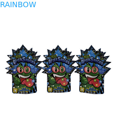 Custom Shape Zipper Digital Printing Bags 3.5g 7g 14g Cookie Aluminium Foil Mylar Bags