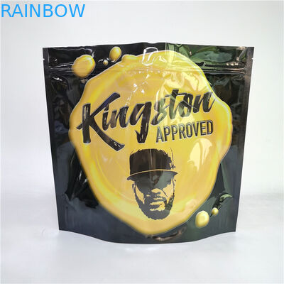 Digitale druktas 3.5G 1LB Soft Touch Holographic Pouch High Barrier Smell Proof Child Proof Zipper Stand Up Bags