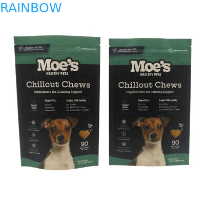 Zipper-voerzak in CMYK-kleuren voor langdurige opslag van voedsel voor huisdieren