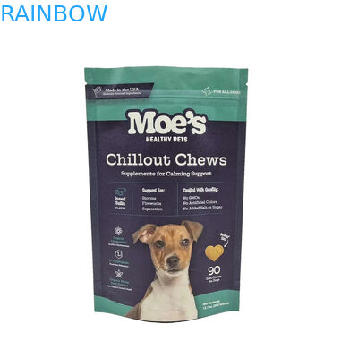 Zipper-voerzak in CMYK-kleuren voor langdurige opslag van voedsel voor huisdieren