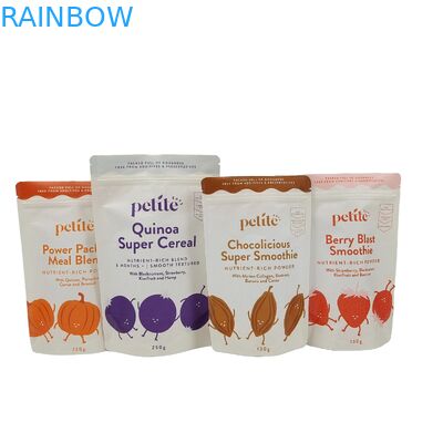 Op maat gemaakte eetbare plastic verpakkingen biologisch afbreekbare zakken aluminiumfolie rits slot Doypack voor thee koffie snack