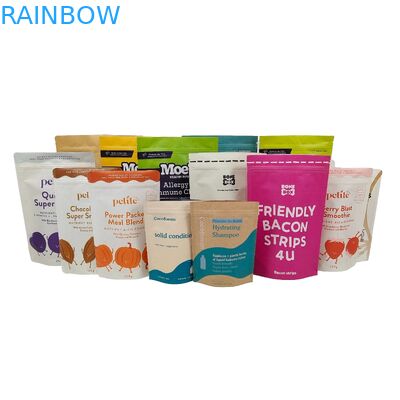 Op maat gemaakte eetbare plastic verpakkingen biologisch afbreekbare zakken aluminiumfolie rits slot Doypack voor thee koffie snack