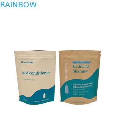 Biologisch afbreekbare Doypack Recyclebare Custom Stand Up Pouch Met Zip Lock Kraft Paper Bags Eetbare verpakkingszakken