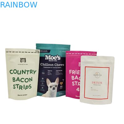 Groothandel hervergrendelbare kraftpapieren zak Custom Design 100% biologisch afbreekbare opstaande zakken Doypack met Zip Lock zakken