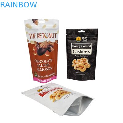Gepersonaliseerd Groothandel Logo Gedrukt Voedselgraad Chocolade Verpakking Snack Zipper Stand Up Plastic Bag