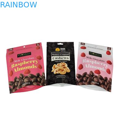 Hoogwaardige warmte afdichting snack zak aangepast aluminium folie rits op te staan plastic verpakking rits zak