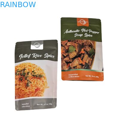 Plastic aluminium folie voedselverpakking Custom hervergrendelbare snack verpakking Stand-up pouch met rits