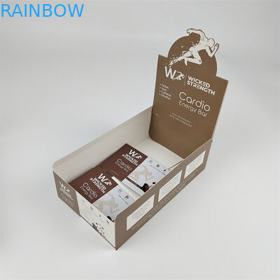 Gepersonaliseerde kartonnen displaypapierdoos Verpakking met logo Retail Energy Bar Display Box