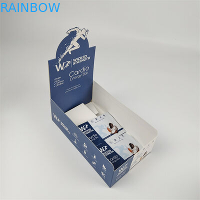 Gepersonaliseerde kartonnen displaypapierdoos Verpakking met logo Retail Energy Bar Display Box