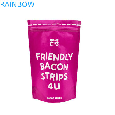 Voedingsmiddelengraad Kraftpapierzakjes Biologisch afbreekbaar Ziplock Stand Up Packaging